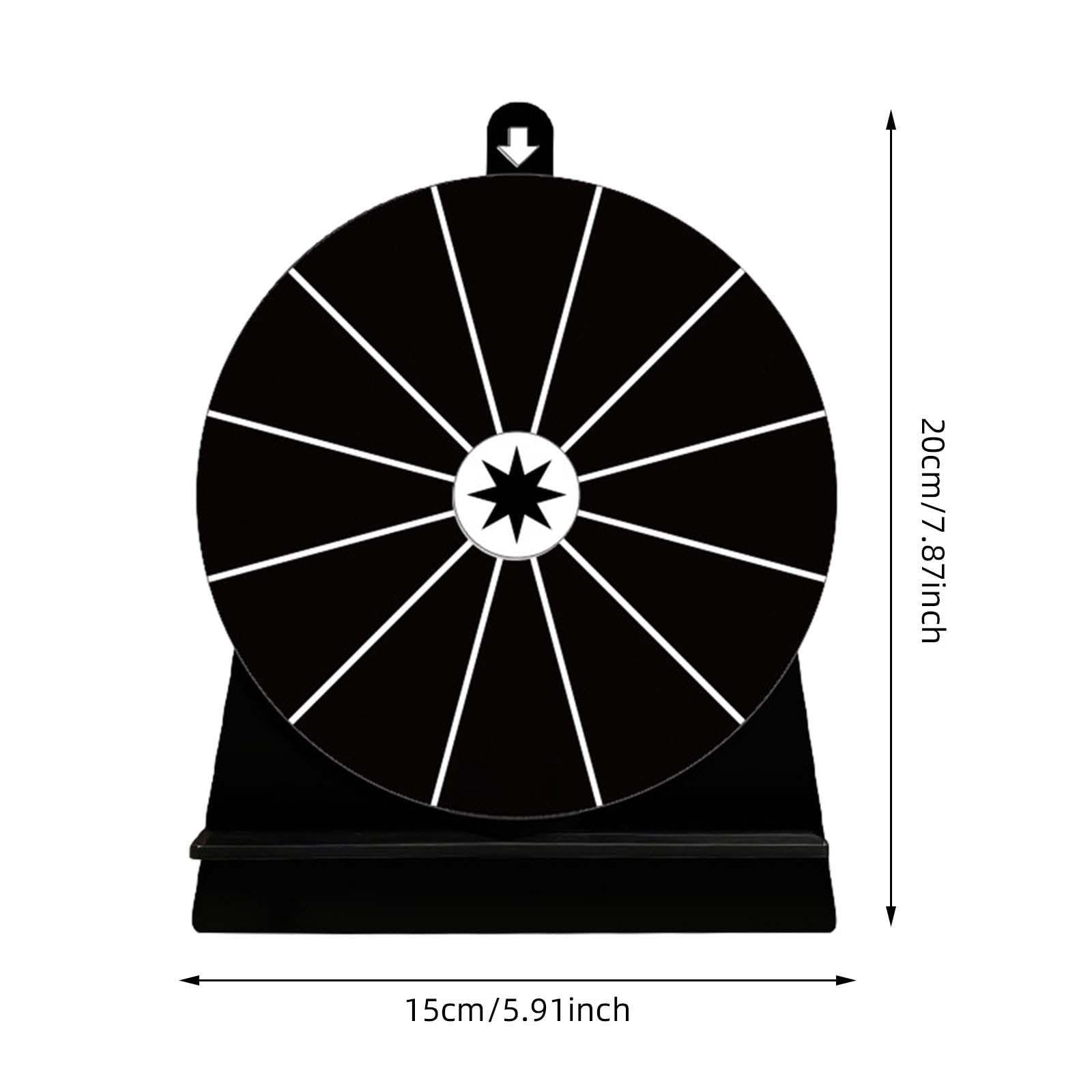 Nishiyuenyi Rotating Wheel Drinking Game Portable Tabletop Fortune Wheel Turntable Game for Party Favors Office Drinking Props Commercial