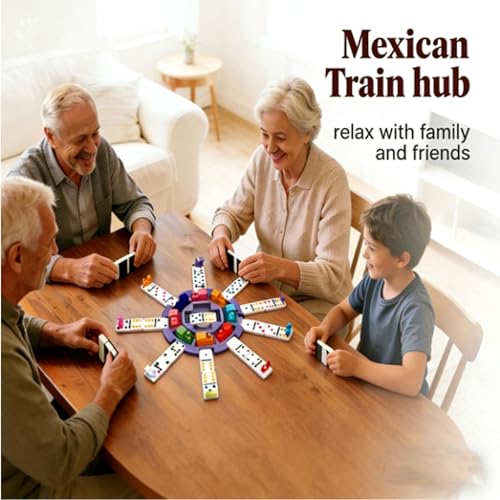 Juego de Mexican Train Dominoes para 2-8 jugadores, 10 marcadores miniatura 6