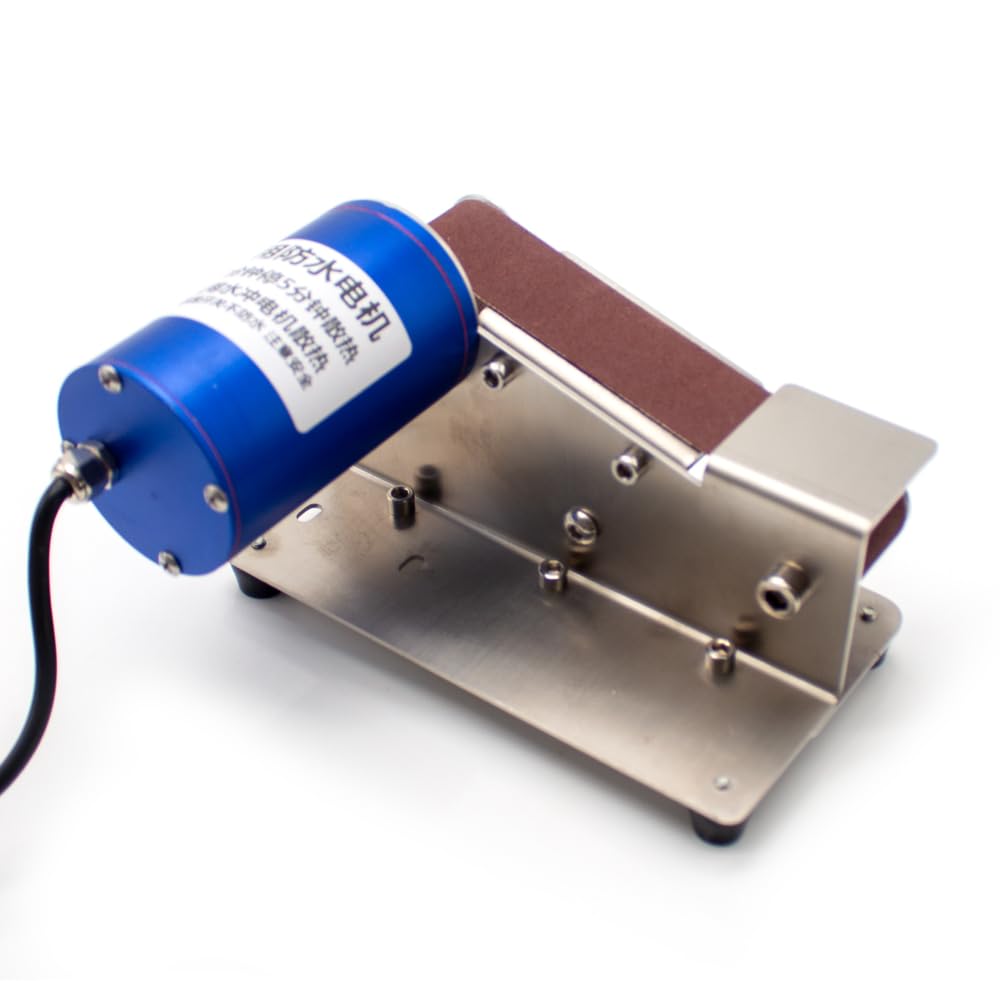 Lijadora de Banda, Lijadora de Banda Resistente Al Agua, Afilador Eléctrico, Amoladora de ángulo Fijo Multifuncional, Máquina Pulidora de 30x300mm