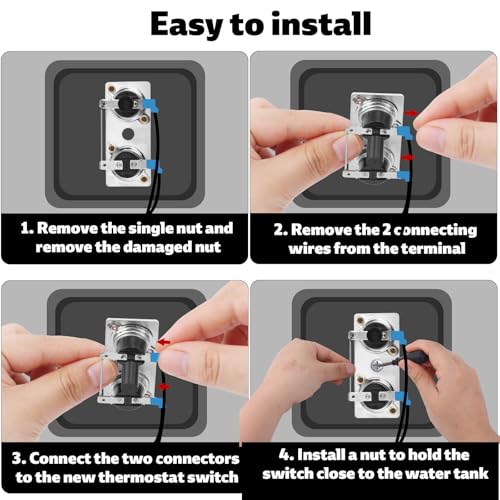 Image of 2pcs RV Water Heater Switch for Suburban 232306, Thermostat 120V T-Stat Wter Parts Accessories