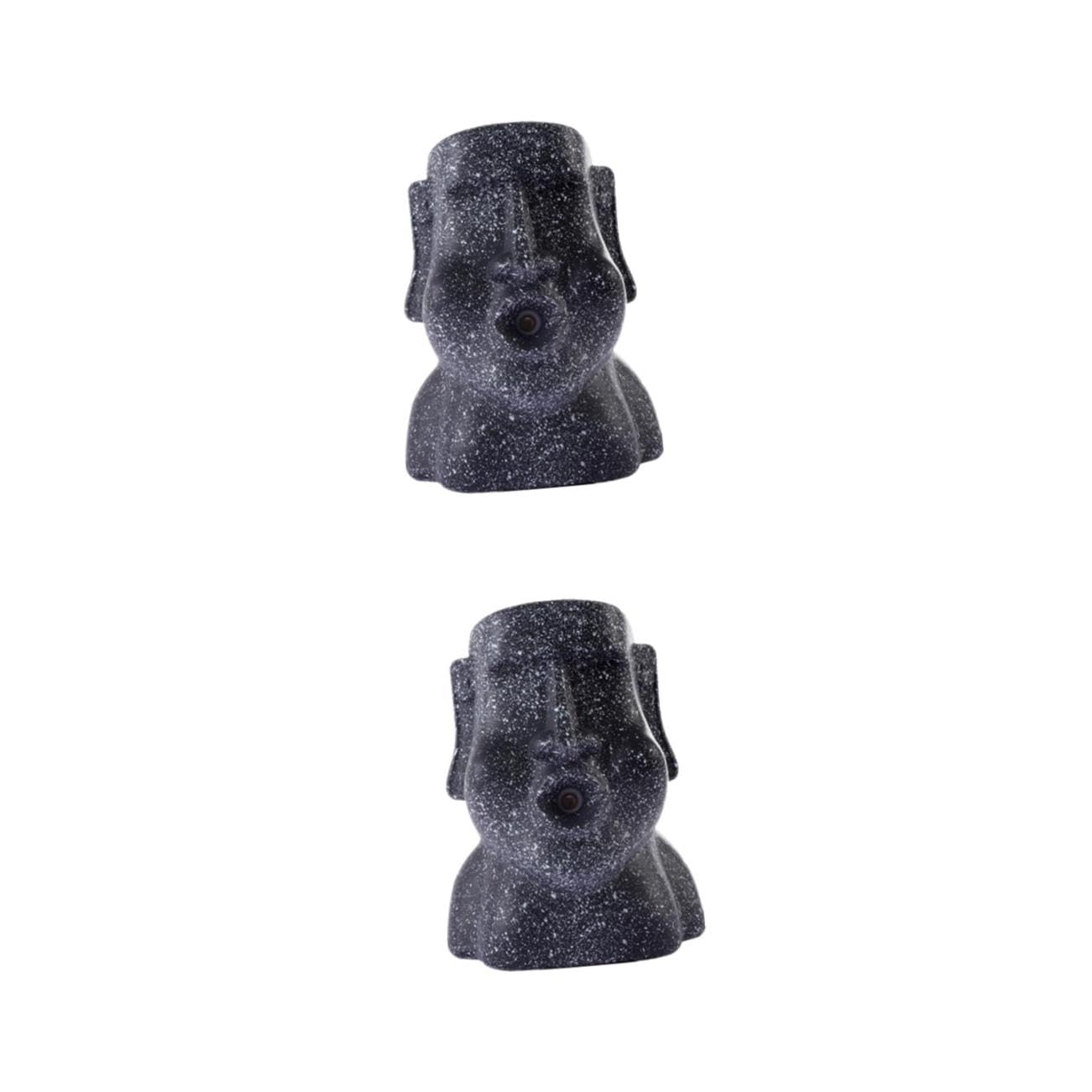 BESTYASH 2 Set Umidificatore e Diffusore Decorativo Moai e Ufficio Design Chic e Capacità Pietra