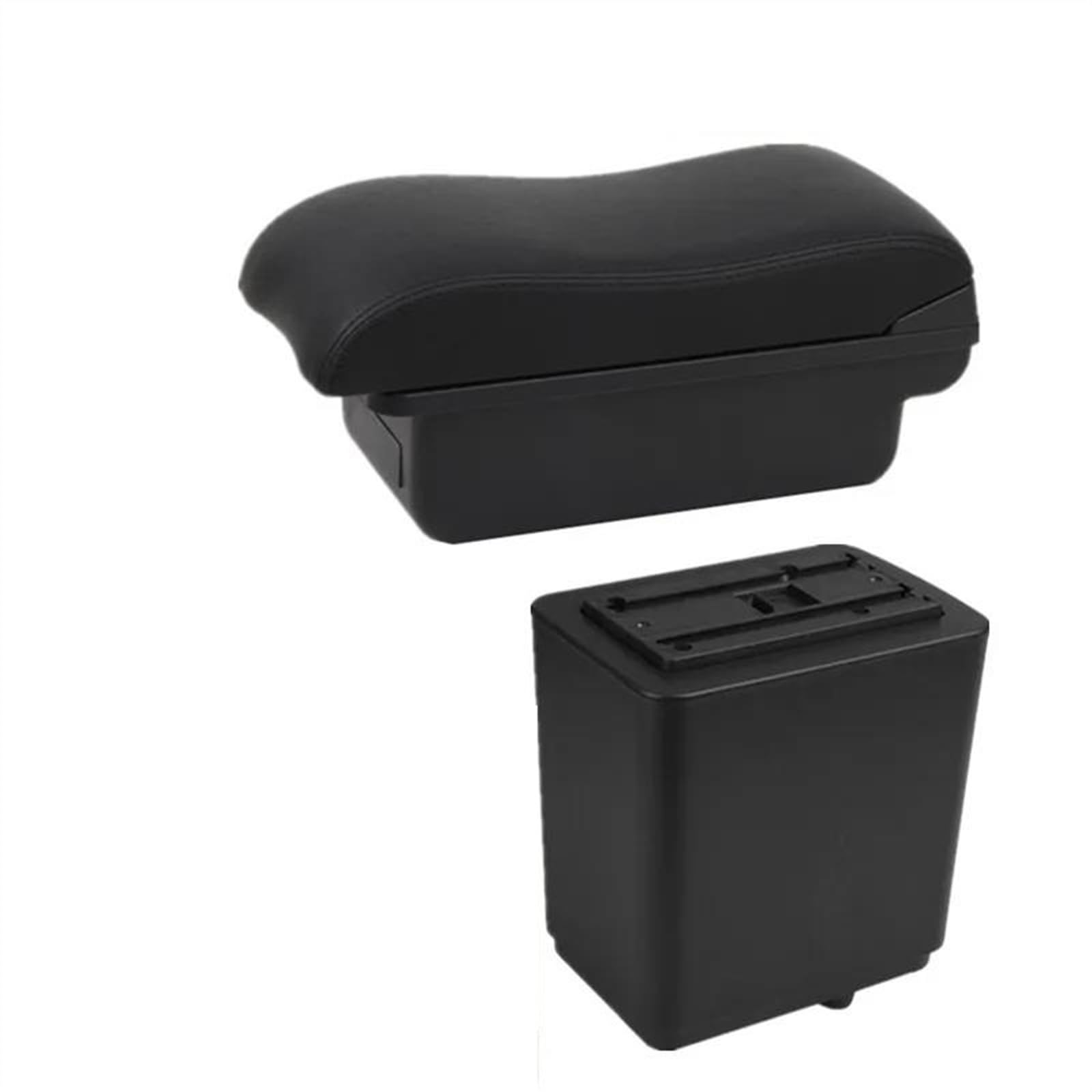 NMJLQW Storage Rack Car Armrest Box Dedicated Retrofit Storage Box Car Accessories For Berlingo(A2 black line No USB)