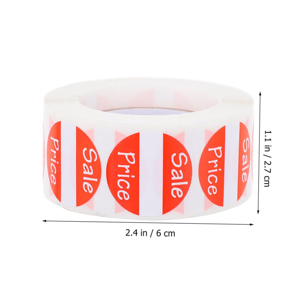 MUCKLILY 2 Rolls Round Red Adhesive Labels for Retail Store Great for Sale Stickers Tag Sale Stickers and Food Bag Sealing Sticker Red