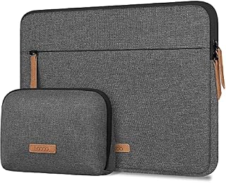Lacdo 360° Protective Laptop Sleeve Case for 13 inch New MacBook Pro M2 M1 A2338 A2251 A2289 A2159 A1989, 13" New MacBook Air M2 A2681/M1 A2337 A2179 A1932, 12.9" New iPad Pro Accessory Bag, Dark Grey
