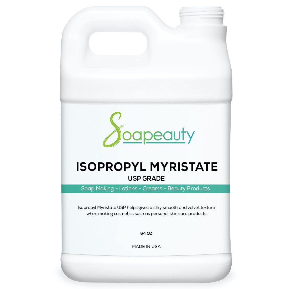 ISOPROPYL Myristate Cosmetic Grade for Soap Making, Fragrances, Shampoo, Creams & Lotion, Makeup & Adhesive Remover, Antiperspirants & Deodorants | 64 fl oz