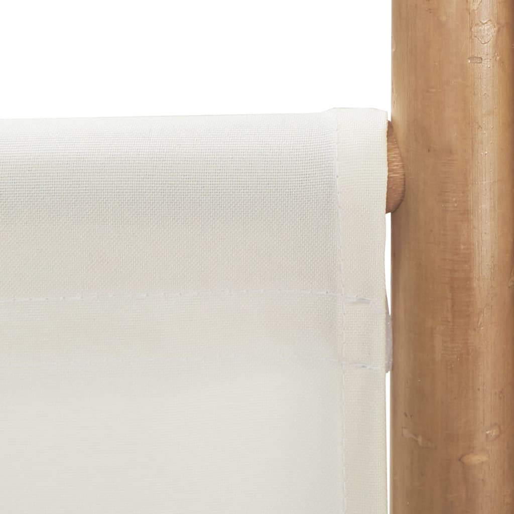 vidaXL Biombo Plegable de 3 Paneles bambú y Lona 120 cm