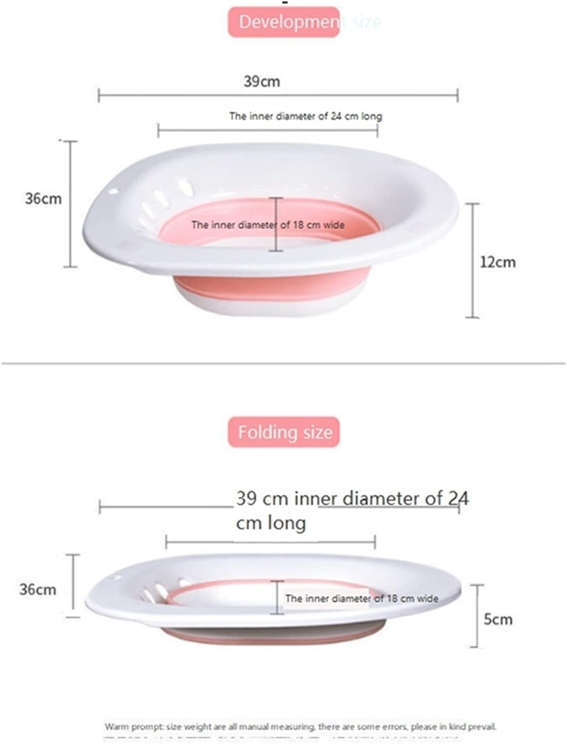 NUOPAIPLUS Seat Bath Basins, Woman Bidets Portable Female Pregnant Folding Women Wash The Butt Basin for Maternal Child (Color : G) : Baby
