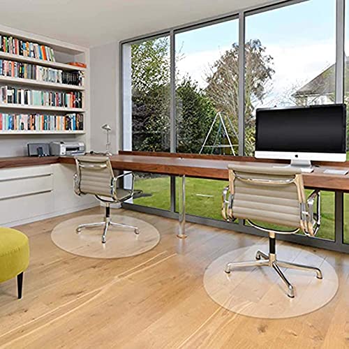 Zwysl Office Chair Mat Round Carpet Protector Strong Polycarbonate Floor Protector Mat Clear Floor Mats Protection For Swivel Chairs (Color : 1.5Mm, Size : Round 60 Cm) #TOP4
