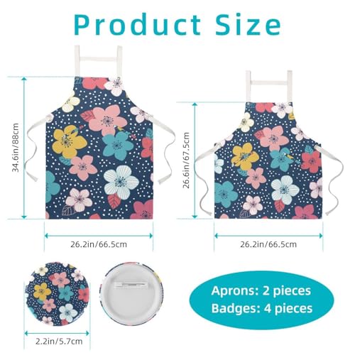 Tablier de serveuse multicolore pour le nettoyage de la maison