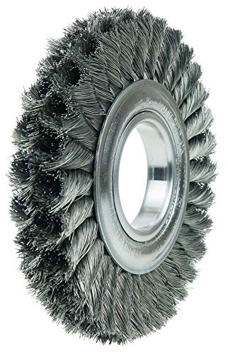 Image of Weiler 09160 6 inch Standard Twist Knot Wire Wheel, .0118 inch Steel Fill, 2 inch Arbor Hole, Made in The USA (Pack of 5)