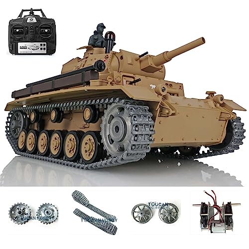 wheelfun Heng Long US in Stock, RC Tank 1/16 7.0 Upgraded German Panzer Iii H RTR Tank 3849 Metal...