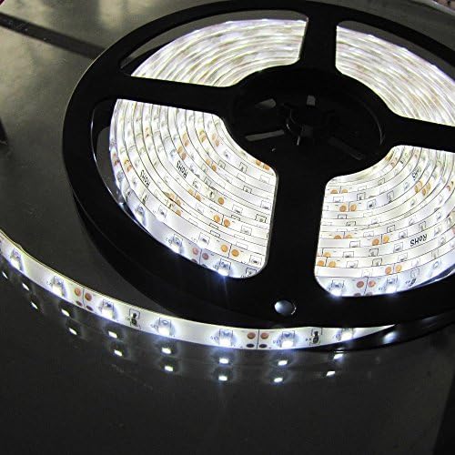 Triangle Bulbs T93007 - Waterproof Flexible LED Strip Light, 300 LED's, 3528 SMD, Pure White, 16.4 feet / 5M