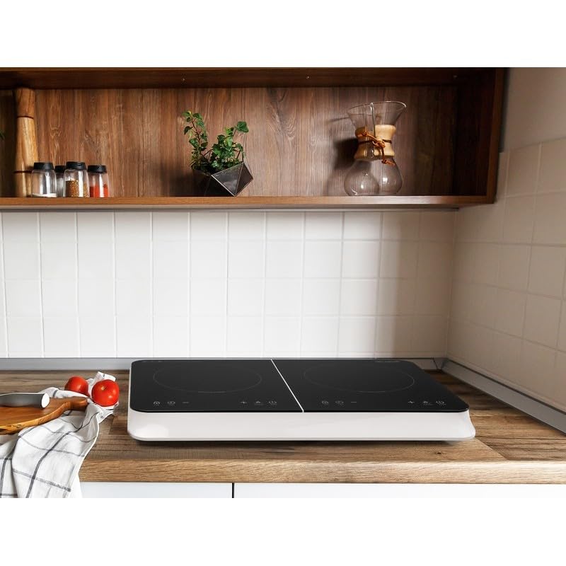 Plaque Induction Portable 2 Feux BELDEKO - 3500W - Design Premium, Fiable et Robuste - Minuteur, Touches Tactiles, Anti-Débordement, 10 Niveaux de Puissance
