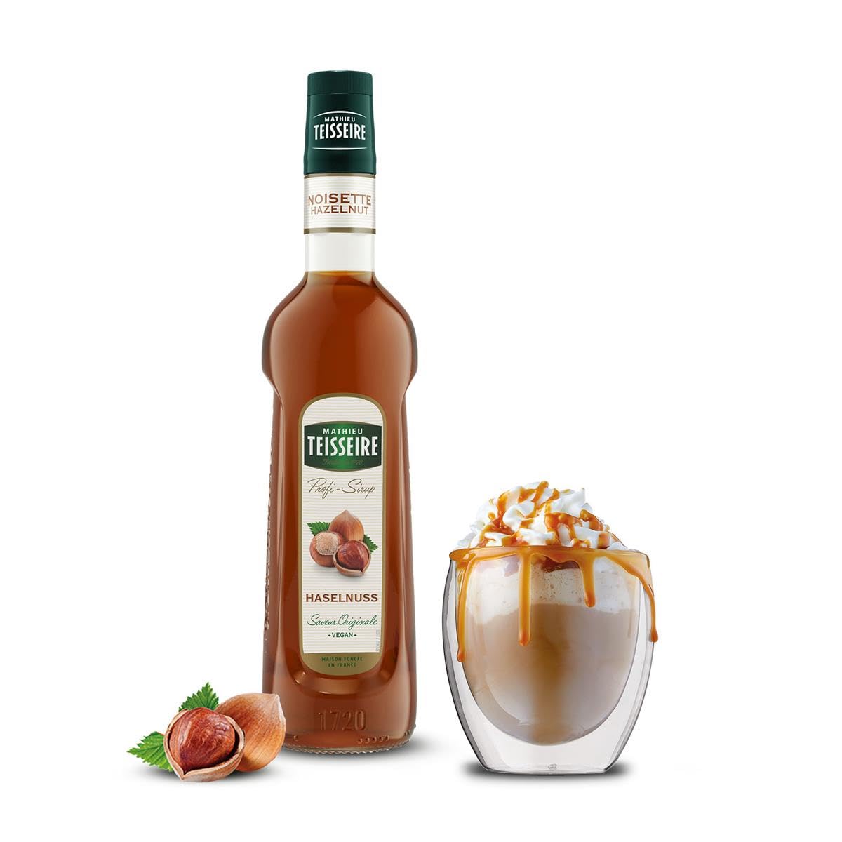 Mathieu Teisseire Getränke-Sirup Haselnuss 0,7L - Cocktails (4er Pack)