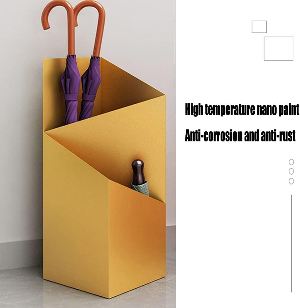 Racks Indoor Metal Umbrella Holder, Large-Capacity Double-Layer Umbrella Basket with Drip Tray, Home Office Corridor Foyer Decoration Umbrella Bucket (Color : Black)