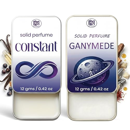 Image of Dr.Mashur Solid Perfume |Gandmede&Constant Alcohol Free Wax Perfume Balm, Long Lasting | Pocket Tin 12g, Pack Of 2| Non Greasy Smooth Glide, Travel Friendly Men And Women