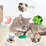3 Pack Catnip Balls, Catnip Ball for Cats Wall, Edible Kitty Toys for Cats Lick, Safe Healthy Kitten Chew Toys, Teeth Cleaning Dental Cat Toys, Cat Wall Treats (Green) - Image 3