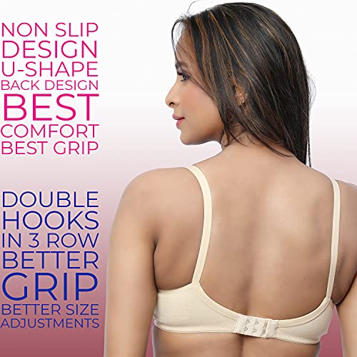 Image of CEE 18 Women's Cotton Non Padded Non-Wired Maternity Nursing Bra Combo Pack c of 2