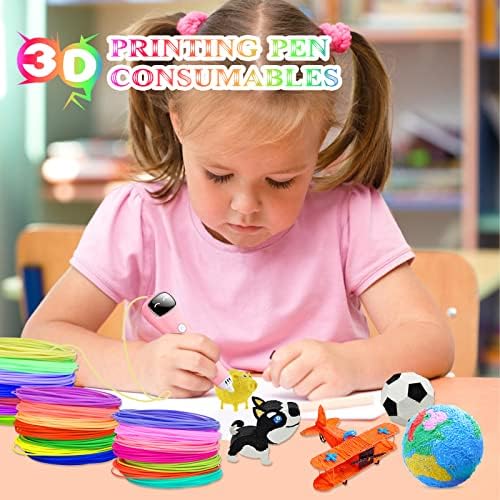 3D Pen Filament Refills PLA, 20 Colors, 5m Each Total 100m, 1.75mm 3D Printing Pen Filament,No Smells Filament for Most Intelligent 3D Pen