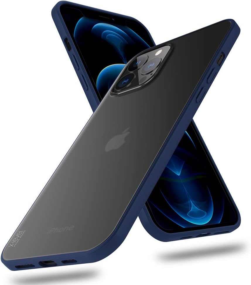 X-Levelfor iPhone 12 Pro Max Case Slim Thin Matte Finish Military Grade Protective Hard Back Cover with Soft Edge Bumper Shockproof and Anti-Drop Case for iPhone 12 Pro Max 6.7" (2020)