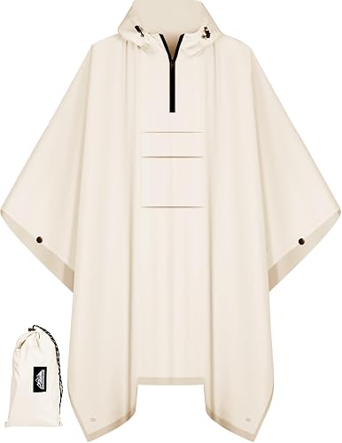 Bruvoalon 3-in-1 Rain Poncho with 1/4 Zip