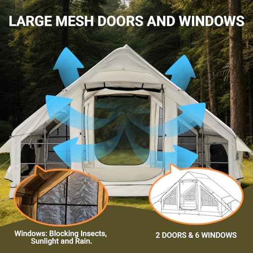 Carpa Inflable 4-6 Personas con Ventana y Rápido Montaje miniatura 2
