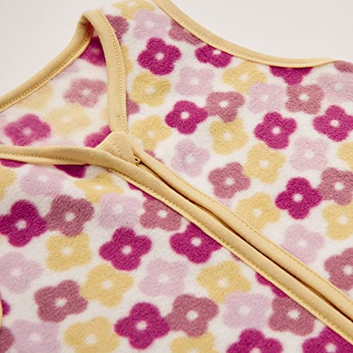 Image of DaysU Micro Fleece Baby Sleep Sack 0-6 Months, 1.0 TOG Baby Sleeveless Wearable Blanket with 2-Way Zipper, Sleeping Bag for Baby Girl, 1 Pack, Flower