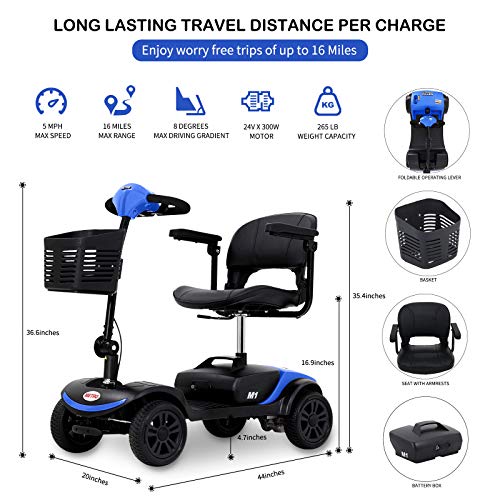 image for METRO MOBLITY HEINSY 4 Wheel Compact Travel Electric Power Mobility Sc