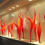 murano glas lampe 70er orange Höhe: 60-90 cm (24 bis 36 Zoll)