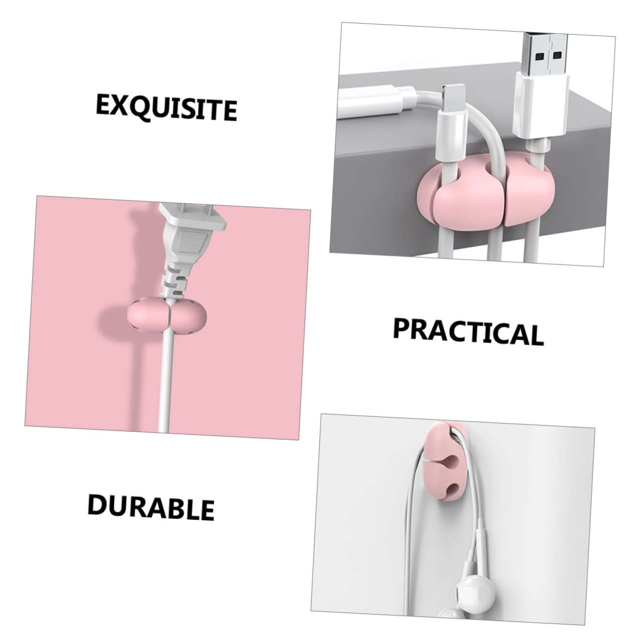 ARTIBETTER 5 Sets Silikon-kabel-organizer-clips Kopfhörerkabel-organizer Klebe-kabel-organizer Für Den Schreibtisch 6 Stück * 5