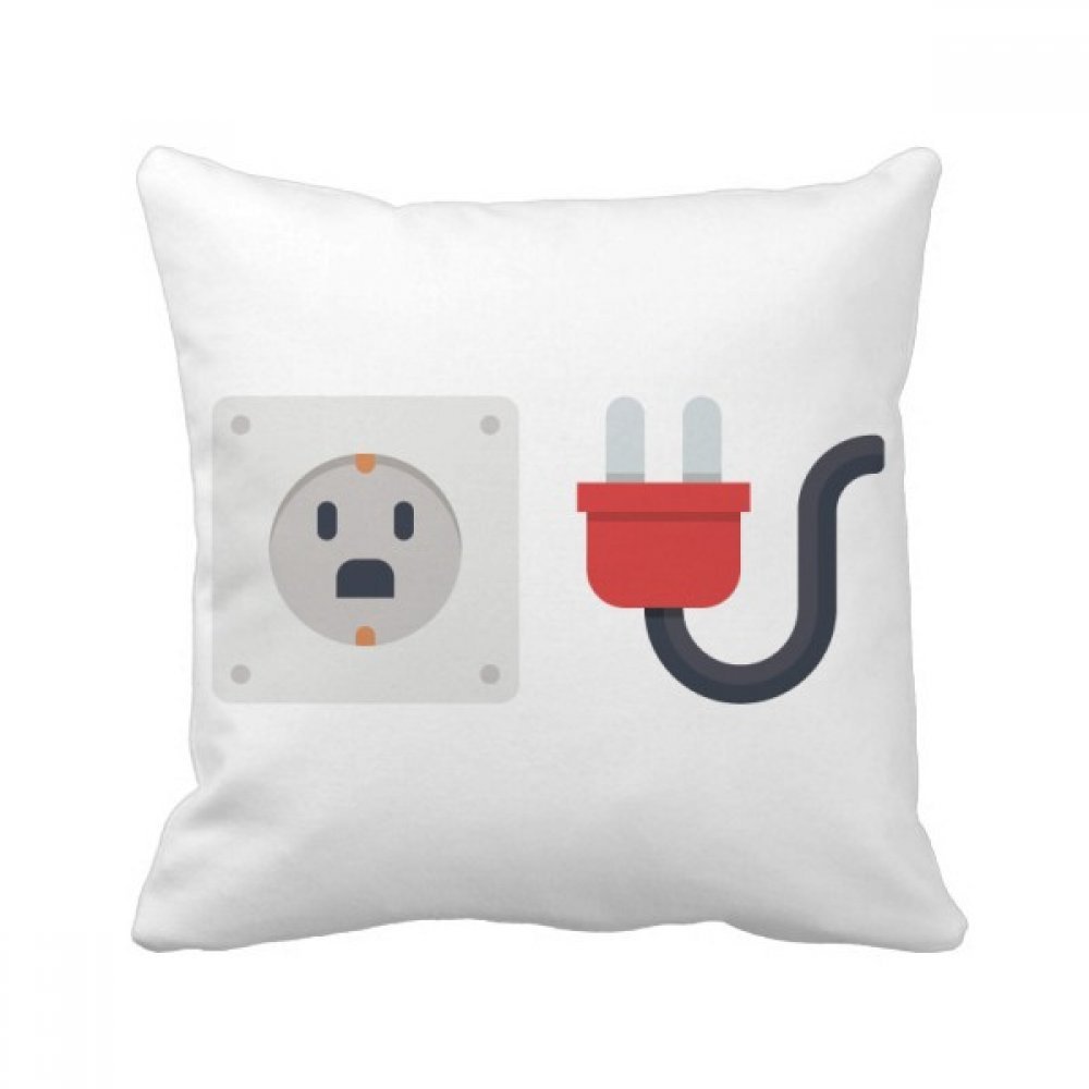 Coussin motif carré schéma fiche socket oreiller de insert cover 40x40cm multicolore