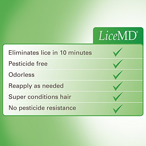 Licemd Head Lice Treatment, Liquid Gel And Lice Comb Eliminates 100% Of Lice & Their Eggs, 4 Fl Oz #TOP2