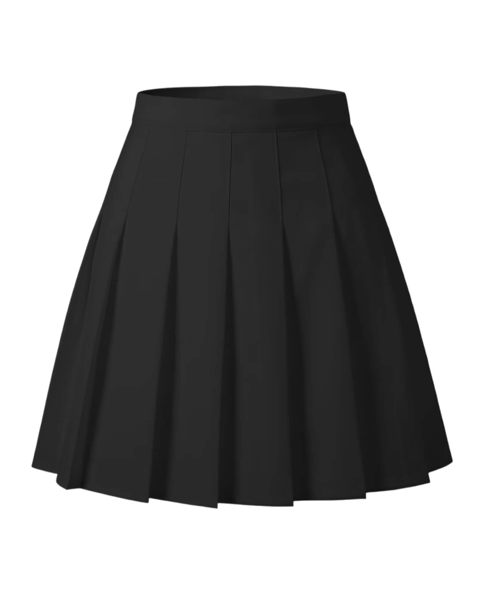 Pleated Skirts for Women High Waisted Tennis Skort Basic Casual Mini Skirt Soft Inner Shorts,Hidden Zipper Closure, Elasticized Back Waist, Flowy A-Line, Golf, Workout, Athletic Skorts for Woman