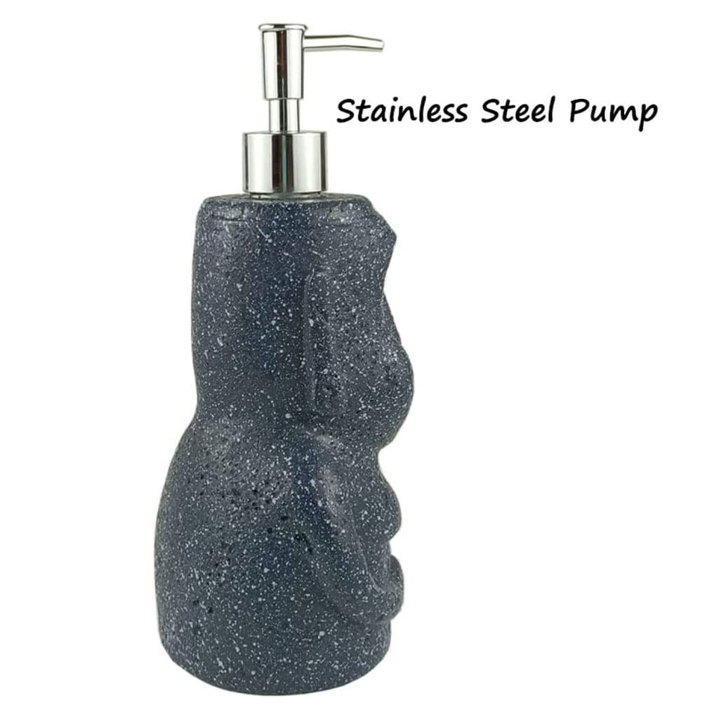 Dispensador de jabón de cerámica, Bomba de jabón de Manos para baño, dispensador de líquido Recargable con Bomba a Prueba de Fugas, Botella de loción de 450ml/15,2 oz