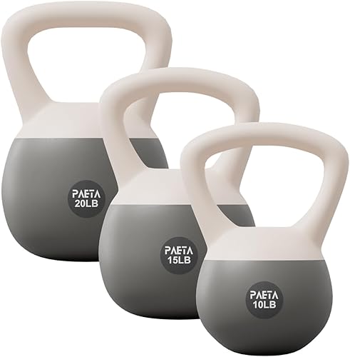 PAETA Pesa rusa suave para fitness en el hogar, agarre antideslizante y diseño de mango ancho, juego de pesas rusas suaves, impacto suave para el