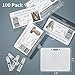 100 Pieces ID Laminating Pouches with 100PCS Clips Government-Size Card Laminating Pouches ID Card Laminating Badges Badge Laminating Pouches with Hole for Work Permits Pass Cards Student ID Cards