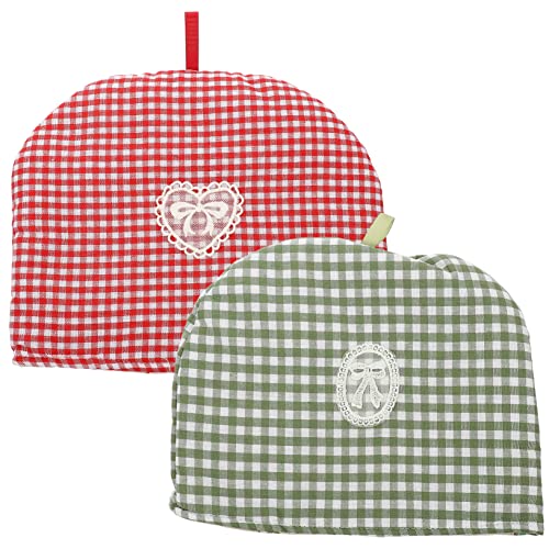 FELTECHELECTR Cotton Tea Cozy Set Insulated Kettle Cover for Tea Parties Warm Decorative