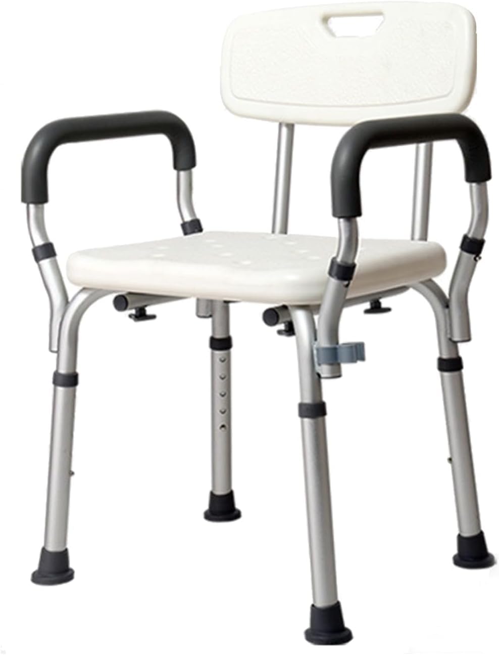 Silla de Ducha for Personas Mayores Asiento de baño for Personas Mayores,Silla Impermeable con Brazos y Respaldo,Taburetes de Ducha Interiores de aleación de Aluminio(B)