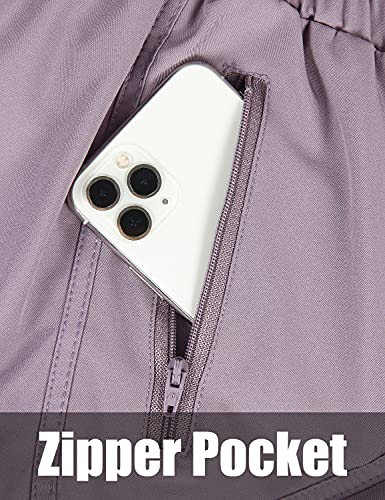 Bmjl Women's Running Shorts Elastic High Waisted Shorts Pocket Sporty Workout Shorts Quick Dry Athletic Shorts Pants(Xs,Purple) #TOP1