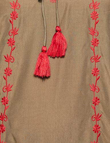 Image of pluss Women's Regular Fit Top (LTP4232-KHAKI-XXL Beige 2XL)