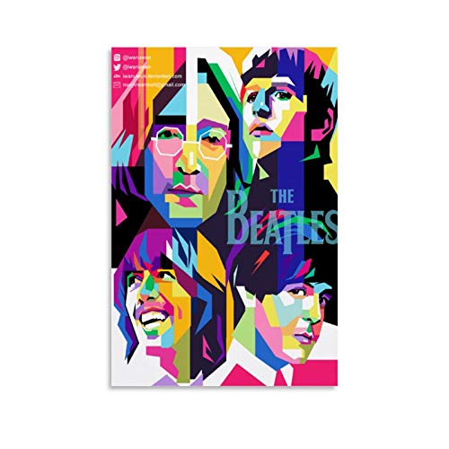 Beatles Art Toile Poster et Art Mural Impression Moderne Décoration Chambre de Famille 30 x 45 cm - Les Beatles, Paul McCartney, John Lennon, RIngo Starr, George Harrison Beatles Art Toile Poster et Art Mural Impression Moderne Décoration Chambre de Famille 30 x 45 cm