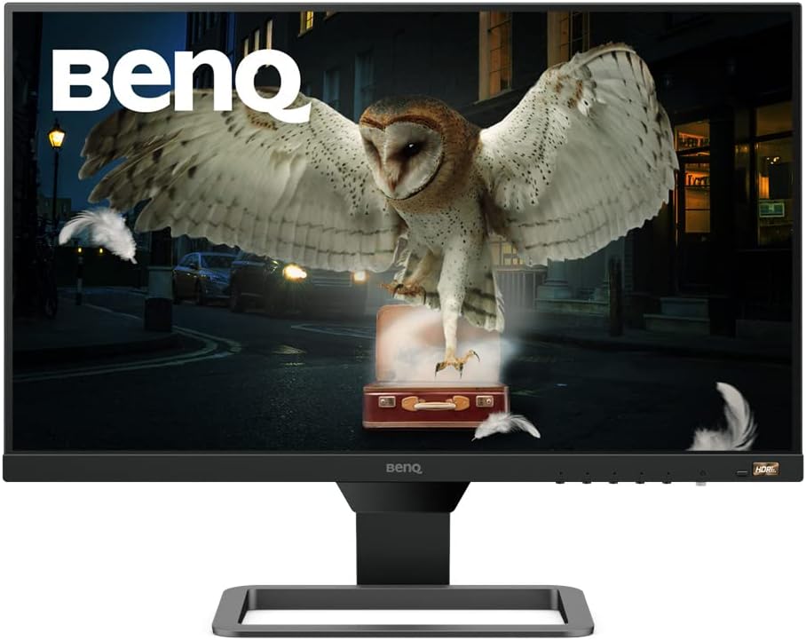 BenQ EW2480 Gaming Monitor 24" FHD 1080p | IPS | HDRi | Eye-Care Tech w/Sensor | TUV Certified | Adaptive Brightness | FreeSync | Tilt Screen | Built-in Speakers | Eye Reminder | HDMI | VESA Ready