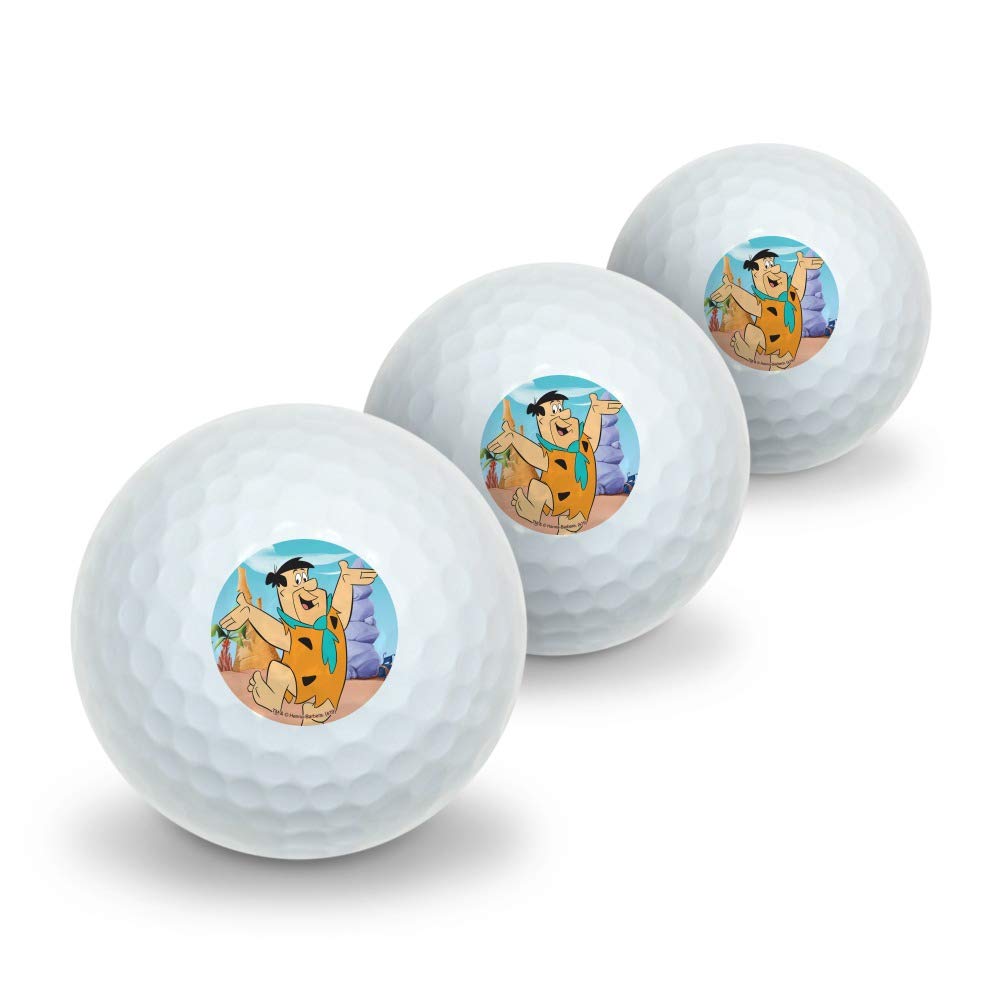 GRAPHICS & MORE The Flintstones Fred Character Novelty Golf Balls 3 Pack