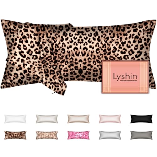 Silk Body Pillow Cover with Zipper, Mulberry Silk Pillow Cases Body Size Ultra Smooth and Soft Breathable Cooling Silk Satin Body Pillowcase for Hair and Skin (20x54 Inches, 1 Pack)
