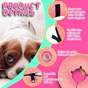   Big-Hippo-Inflatable-Dog-Collar-Protective-Dog-Neck-Donut-Collar-Soft-Pet-Recovery-Collar-for-Dogs-and-Cats-After-Surgery-Pink-Large
