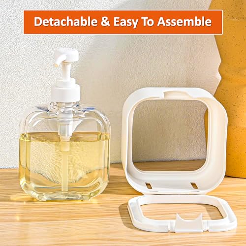 Image of Eightiz Empty Bottle (300 ml) Soap Dispenser for Bathroom Kitchen Large-Capacity Dispensing Bottled Hand Soap Dish Soap Shower Gel Shampoo Washing Powder Replacement Empty Bottle (Pack of 3)