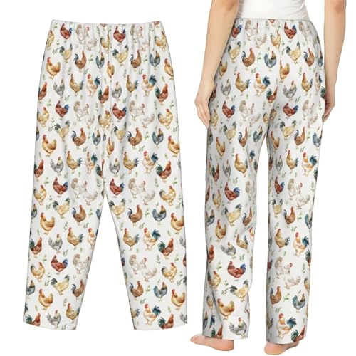 Women Comfy Pajama Pants Stretch Sleepwear Lounge Pants With Pockets & Drawstring3