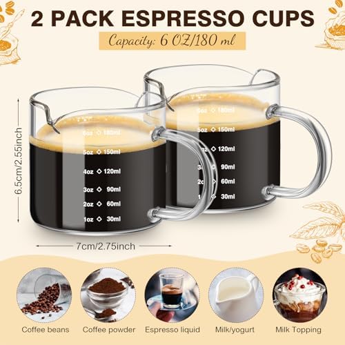Patelai 2 Pcs 6oz Espresso Cups - Thumbnail 4
