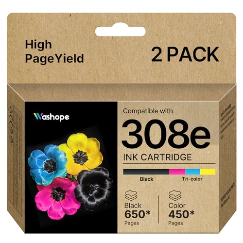 Cartouches compatibles HP 308 HP 308e encre pour HP Envy 6530e 6120e DeskJet 4322 noir couleur