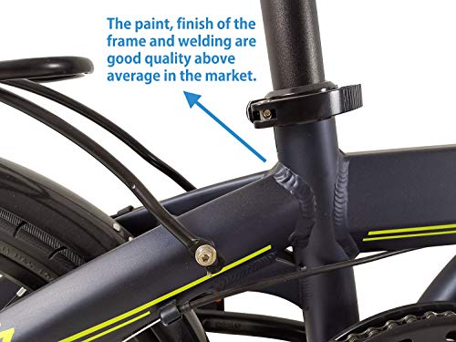 image for KESPOR K7 Folding Bike for Adults, Women, Men, Rear Carry Rack, Front 